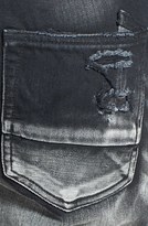 Thumbnail for your product : PRPS 'Barracuda' Patchwork Straight Leg Jeans (Black)