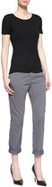 Thumbnail for your product : J Brand Jeans Inez Low-Rise Cropped Chinos, Vintage Black