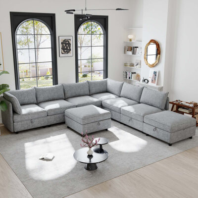 Latitude Run Modular Sectional Sofa With Convertible Seats And Storage Flexible Combinations For Modern Living Rooms