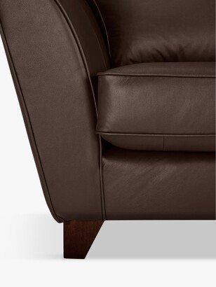 John Lewis & Partners Oslo Leather Small 2 Seater Sofa, Dark Leg