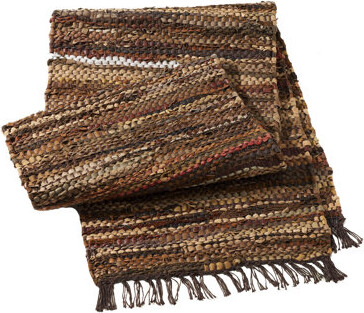 Home Furnishings by Larry Traverso Tucson Hand Woven Leather Table Runner, 18x96in