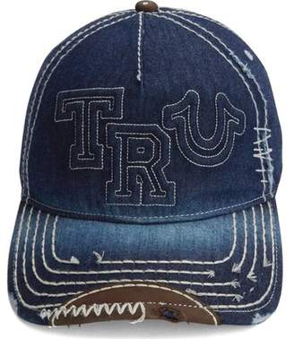 True Religion Denim Raised Logo Baseball Cap