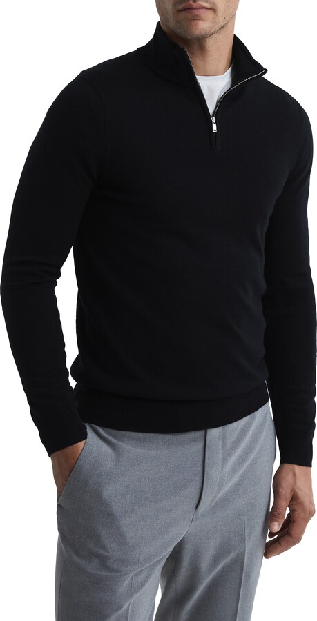 Reiss Blackhall Quarter Zip Wool Sweater