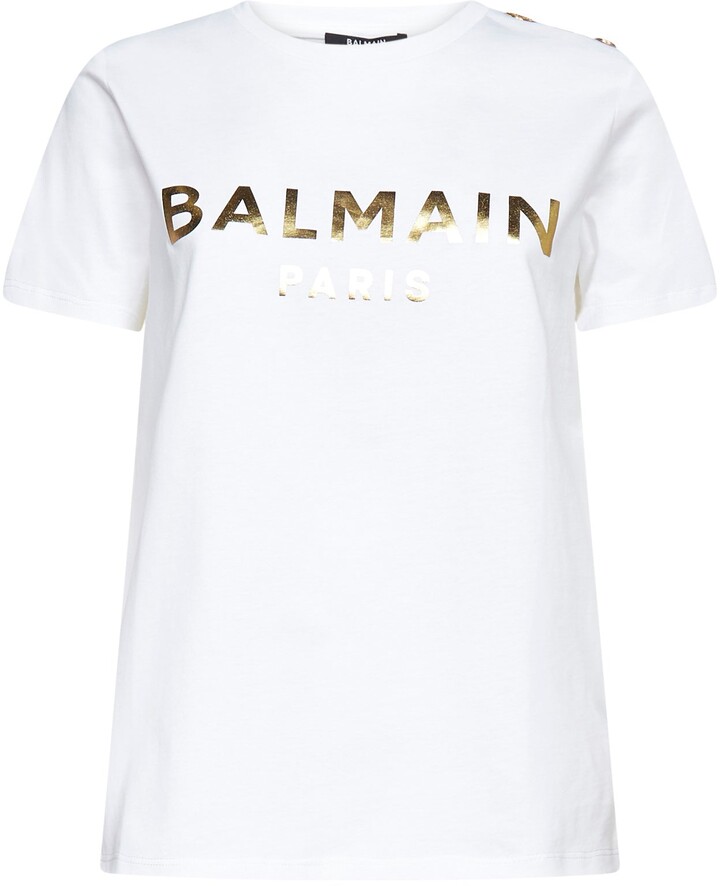 Balmain Women's T-shirts | Shop the world's largest collection of fashion |  ShopStyle