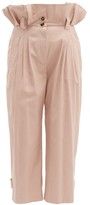Thumbnail for your product : Dolce & Gabbana Paperbag-waist Cotton-blend Trousers - Pink