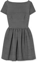 Miu Miu - Striped Ribbed Stretch-jersey Mini Dress - Black