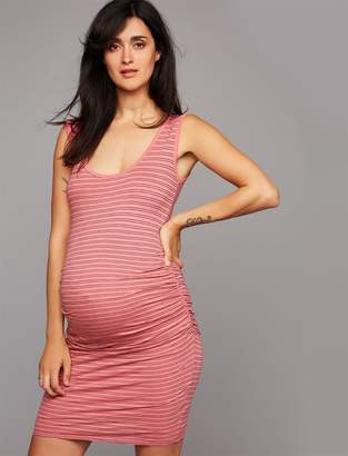 Velvet Ruched Maternity Dress