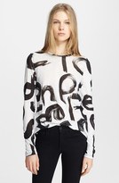 Thumbnail for your product : Proenza Schouler Print Tissue Cotton Long Sleeve Tee