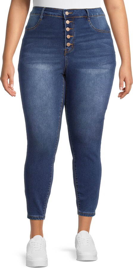 Dollhouse Womens Junior Plus Curvy Skinny