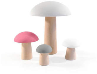 Briki Vroom Vroom Decorative Wooden Mushrooms - Set of 4