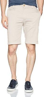 Louis Raphael mens Slim Fit Super Twill Stretch Cotton Flat Front Shorts