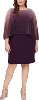 Thumbnail for your product : SL Fashions Plus Size Ombre-Overlay Sheath Dress