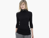 Thumbnail for your product : James Perse Cotton Cashmere Rib Turtleneck