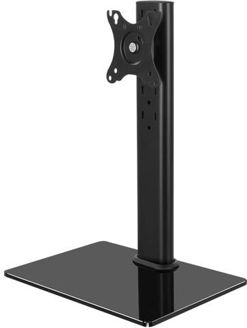 PISKEKAT KKTONER Single Computer Monitor Stand Free Standing Desk Vesa Mount for 13 inch to 32 inch Screen Height Adjustable Monitor Mount Swivel Vesa...