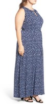 Thumbnail for your product : MICHAEL Michael Kors Plus Size Women's Clara Belted Keyhole Maxi Dress