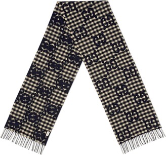 Gucci GG jacquard wool scarf