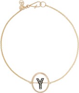 Thumbnail for your product : Annoushka 18kt yellow gold diamond initial Y bracelet
