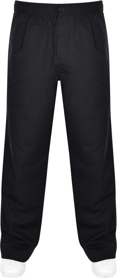 Fred Perry Wide Leg Draw String Trouser Navy ShopStyle