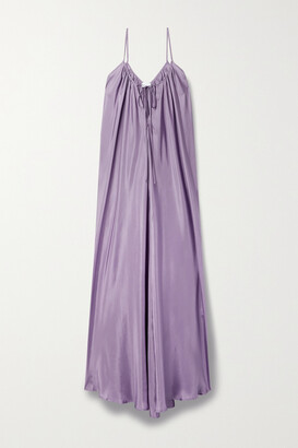 POUR LES FEMMES Silk-habotai Nightdress - Purple