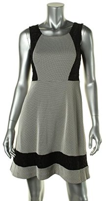 Jessica Simpson Women's Sleeveless Texture Knit Fit and Flare Dress
