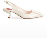 Thumbnail for your product : Roger Vivier 55mm Patent Buckle Slingback Pumps