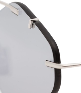 Christian Dior silver tone Inclusion geometric sunglasses