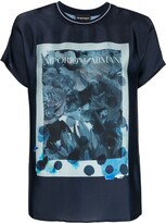 Thumbnail for your product : Emporio Armani graphic-print panelled T-shirt