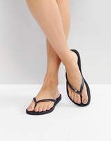 Thumbnail for your product : Havaianas slim crystal flip flops in black