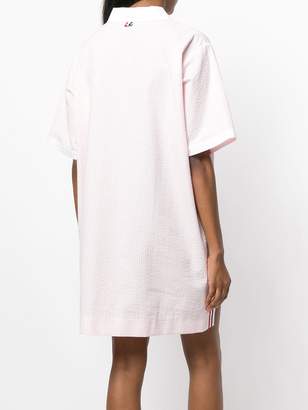Thom Browne seersucker mini-shirt dress