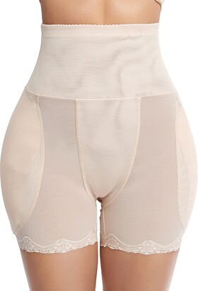 SHAPERIN Fajas Shorts High Waist Women Shaperwear Tummy Control Underwear  Butt Lifter Panties with Lace Trim