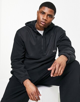 Nike SB Therma-FIT Winterized polar fleece 1/2 zip hoodie in black -  ShopStyle