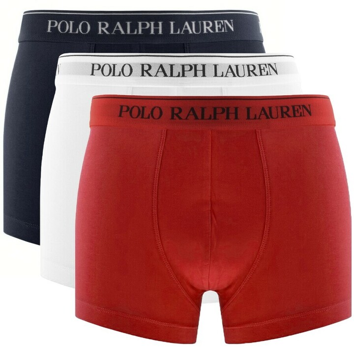 Ralph Lauren Underwear 3 Pack Trunks Red - ShopStyle Boxers