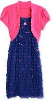 Thumbnail for your product : Speechless Girls' 2-Piece Ruffle Dress & Shrug Set