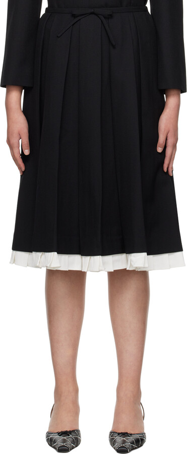 Crepe Pleated Maxi Skirt, Black – Jolie Moi Retail