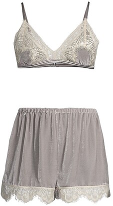 SLEEPING WITH JACQUES Julia 2-Piece Bralette & Shorts Set - ShopStyle