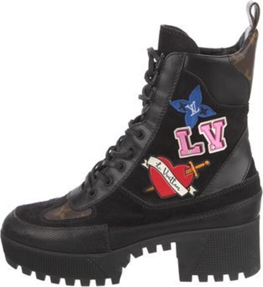 LV Boots ~  Fur sneakers, Pink suede boots, Suede combat boots