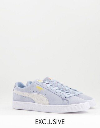 Puma Suede trainers in light blue and off white - exclusive to ASOS -  ShopStyle