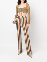 Thumbnail for your product : Giuseppe di Morabito Sheer Tie-Front Crop Top