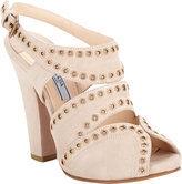 Thumbnail for your product : Prada Studded Slingback Platform Sandals