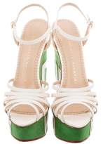Thumbnail for your product : Charlotte Olympia Hollywood Wedge Sandals w/ Tags