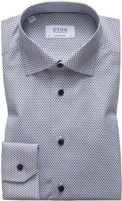 Eton Men's Contemporary Fit Neat Print Dress Shirt