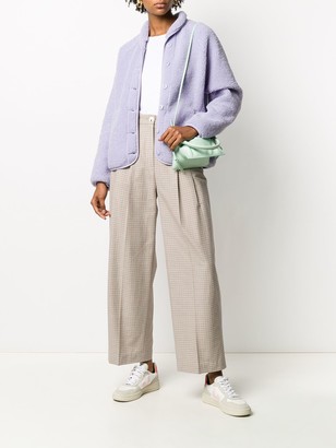 Wood Wood Checked Wide-Leg Trousers