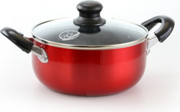 Rachael Ray Solid Glaze Ceramic 3pc Set: 1.5qt & 2qt Round Casseroles With  Shared Lid Red : Target