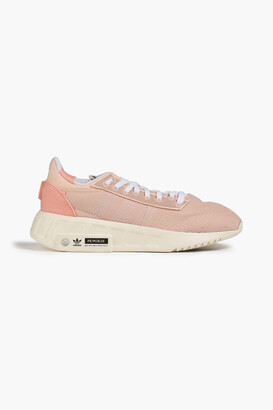 adidas pink and tan shoes