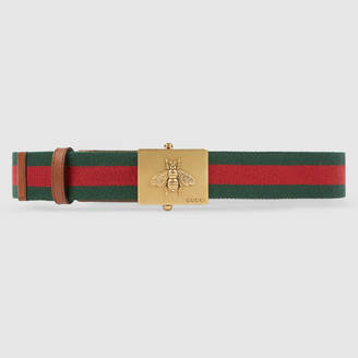 Gucci Canvas Web belt with bee buckle