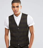 Thumbnail for your product : Selected Suit Waistcoat With Check In Skinny Fit With Stretch