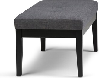 Simpli Home Lacey Contemporary Rectangle Tufted Ottoman Bench