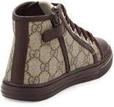 Thumbnail for your product : Gucci GG Supreme Canvas High-Top Sneakers, Toddler/Youth Sizes 10.5T- 2Y