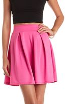 Thumbnail for your product : Charlotte Russe Pleated High-Waisted Skater Skirt