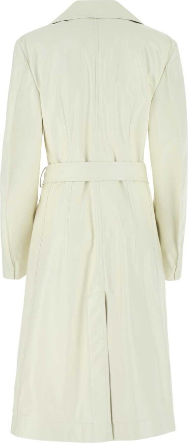 Ivory leather coat
